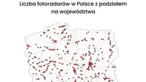 Fotoradary w Polsce w podziale na wójewództwa / fot. Yanosik