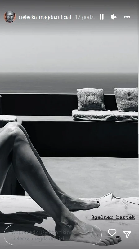 Cielecka pokazała kadr z urlopu Cielecka pokazała kadr z urlopu