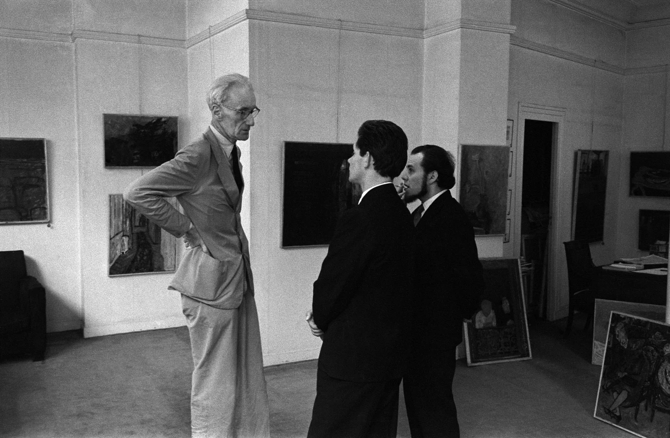Józef Czapski i Zbigniew Herbert w Paryżu, 1958, Wladyslaw Slawny 