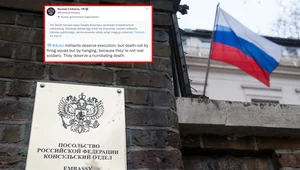 Ambasada Rosji w Londynie opublikowała szokujący wpis