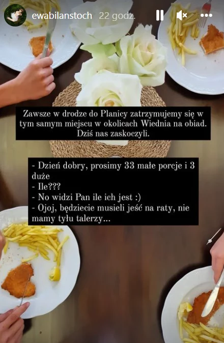 Historia, którą przedstawiła na Instagramie Ewa Bilan-Stoch Historia, którą przedstawiła na Instagramie Ewa Bilan-Stoch