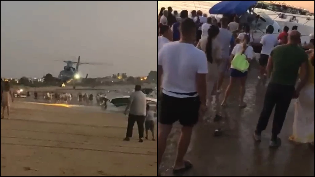 Plażowicze otoczyli łódź z narkotykami Plażowicze otoczyli łódź z narkotykami