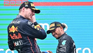 Max Verstappen (z lewej) i Lewis Hamilton