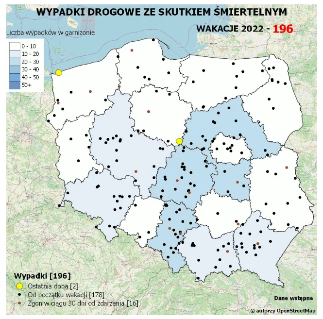 Policyjna mapa wypadków drogowych Policyjna mapa wypadków drogowych