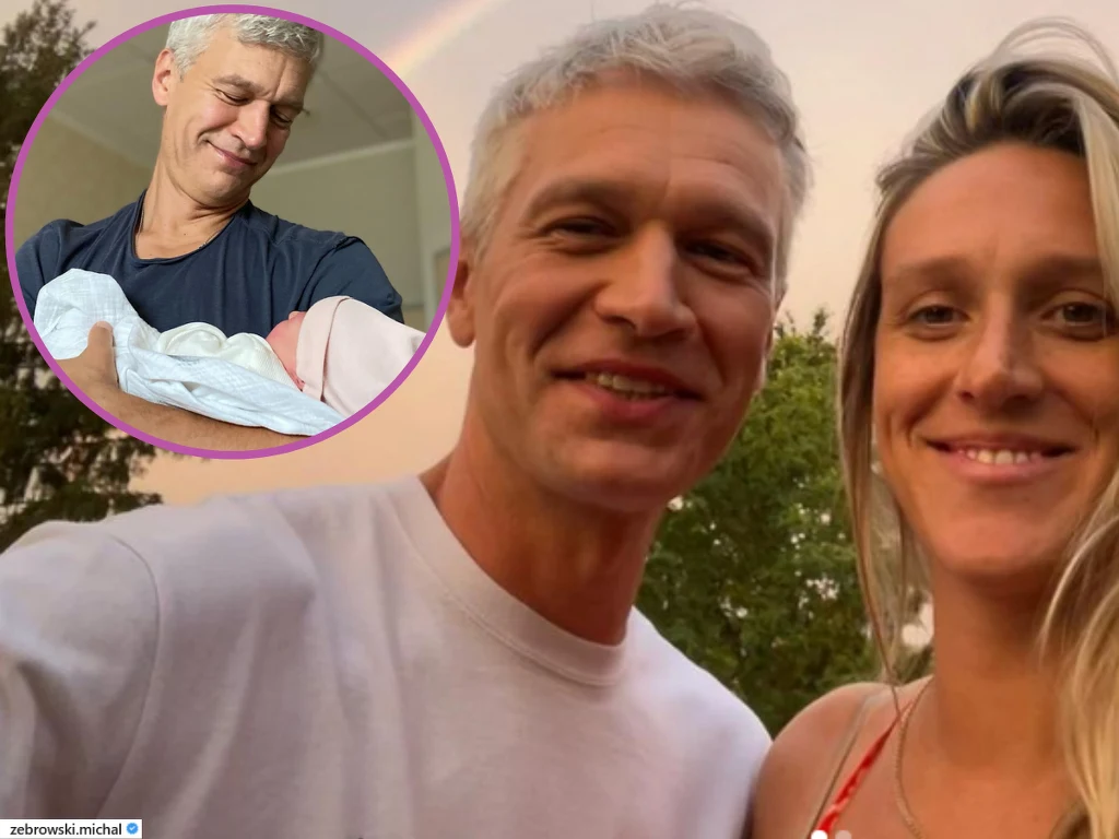 Żebrowski na zdjęciu z nowo narodzonym dzieckiem @zebrowski.michal/