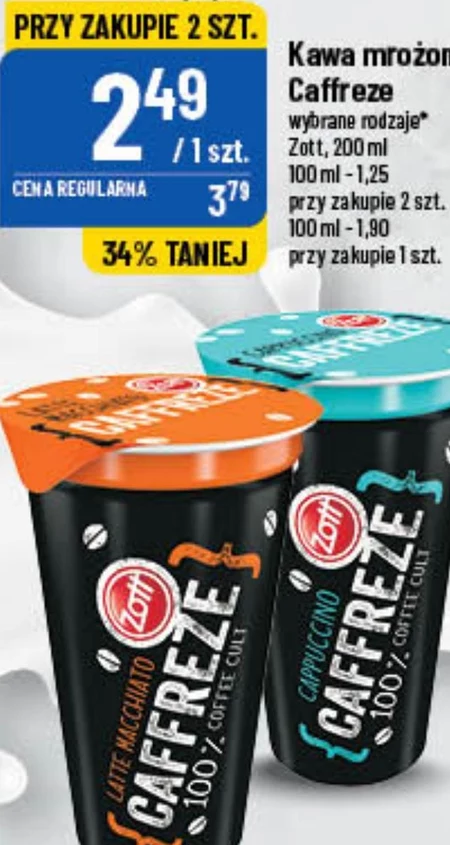 Zott Caffreze Cappuccino Napój mleczny 200 ml
