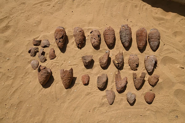 W pozostałościach potencjalnej świątyni archeolodzy odkopali szereg ceramicznych naczyń