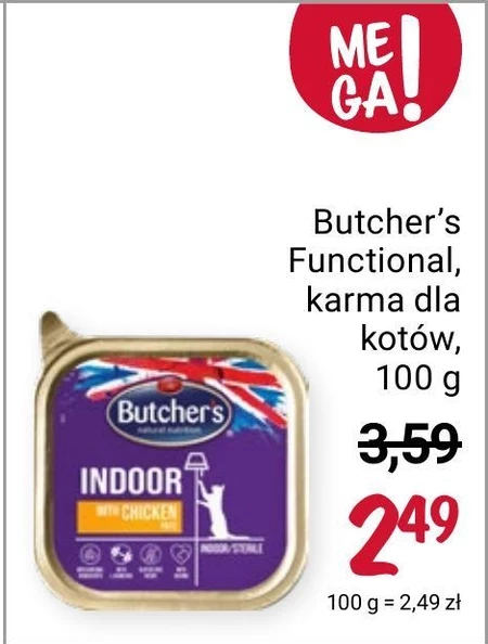 Butcher's Indoor Karma dla kotów pasztet z kurczakiem 100 g