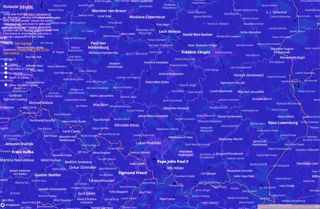 Zdarza się, że wyświetla się zbyt wiele wyników, żeby mapa była czytelna