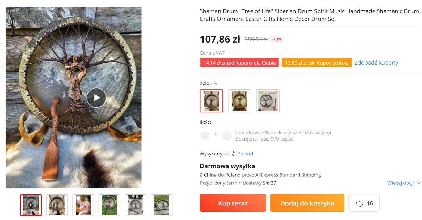 Bęben z Aliexpress Bęben z Aliexpress