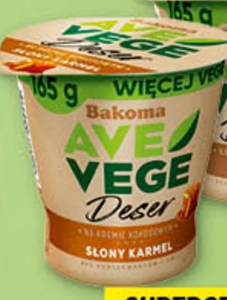 Bakoma Ave Vege Deser na kremie kokosowym smak słony karmel 150 g