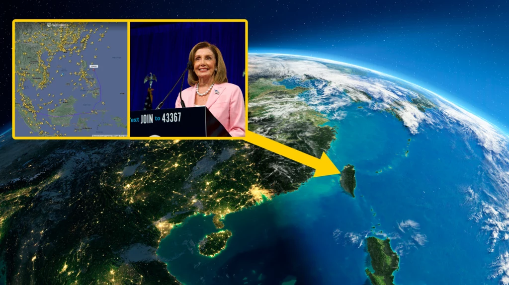 Lot Nancy Pelosi na Tajwan jednocześnie spowodował awarię portalu Flightradar24 oraz rozwścieczył Chiny