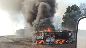 Lubuskie. Podczas akcji gaszenia pożaru spłonął wóz strażacki