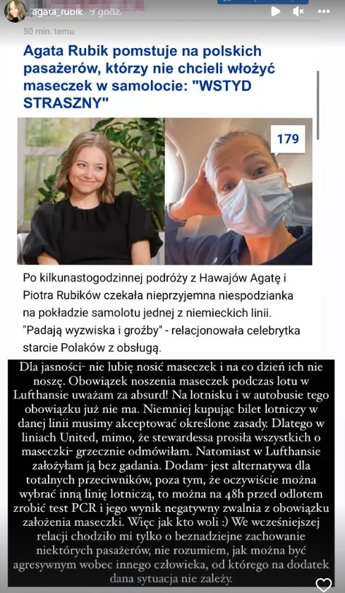 Agata Rubik Instastory Agata Rubik Instastory