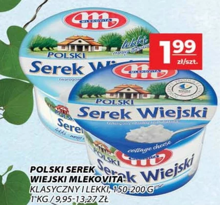 Mlekovita Polski Wiejski Serek twarogowy ziarnisty ze śmietanką 200 g