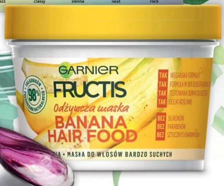 Garnier Fructis Banana Hair Food Maska do włosów bardzo suchych 390 ml