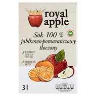 Royal apple Sok 100 % jabłkowo-pomarańczowy tłoczony 3 l