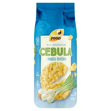 Good Food Wafle kukurydziane o smaku kwaśnej śmietany z cebulą 120 g (14 sztuk) - 0