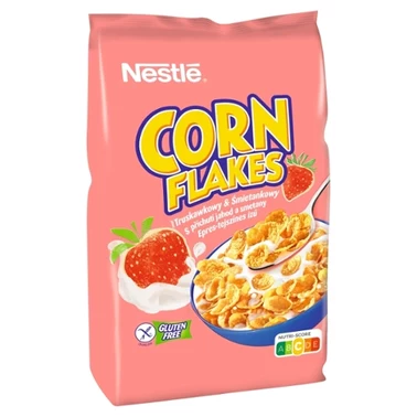 Nestlé Corn Flakes Chrupiące płatki kukurydziane smak truskawkowy & śmietankowy 450 g - 1