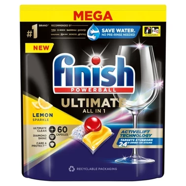 Finish Ultimate Lemon Kapsułki do mycia naczyń w zmywarce 774 g (60 sztuk) - 4