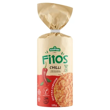 Kupiec Fitos Wafle kukurydziane o smaku papryczki chilli 120 g (15 sztuk) - 0
