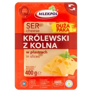 Mlekpol Ser królewski z Kolna w plastrach 400 g