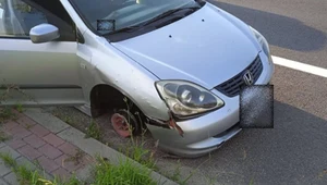 Nie miał koła, za to miał 4 promile. Policjanci nie kryli zdumienia 