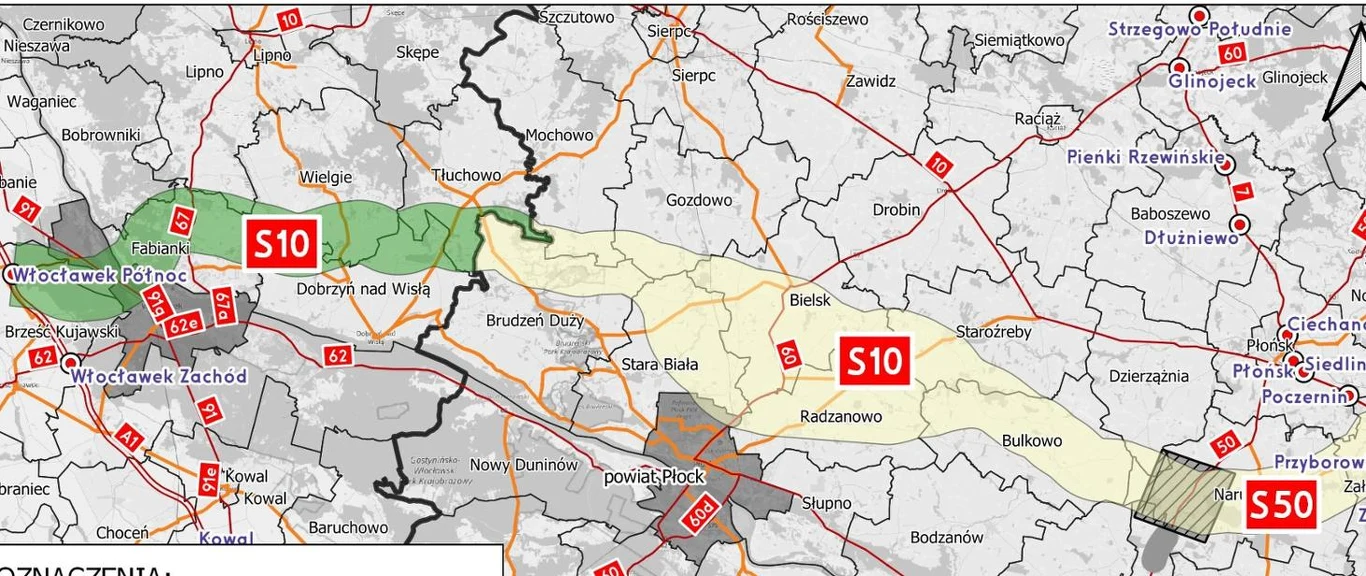 Dokładny przebieg drogi nie jest jeszcze ustalony