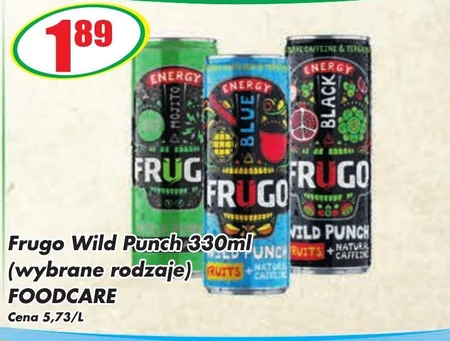 Frugo Wild Punch Mojito Energy Gazowany napój energetyzujący 330 ml