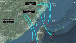 Militarne zastraszanie Tajwanu – chińskie rakiety przelatują nad wyspą