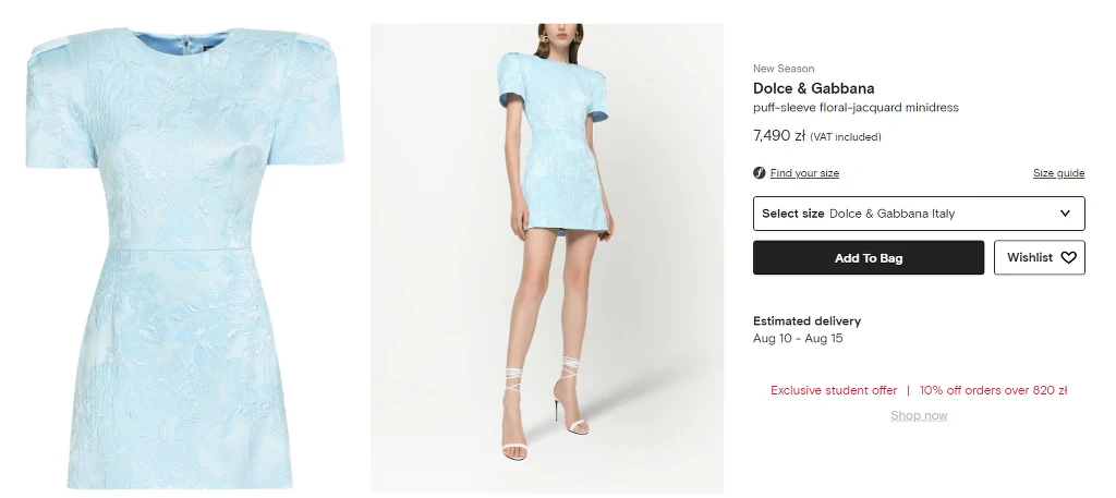 Sukienka Dolce Gabbana, którą ma Anna Lewandowska Sukienka Dolce Gabbana, którą ma Anna Lewandowska