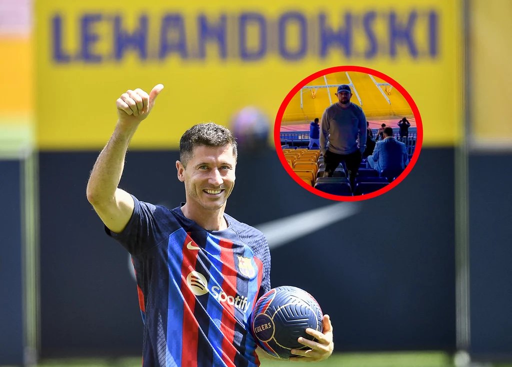 Raper Peja obserwował na Camp Nou prezentację Roberta Lewandowskiego