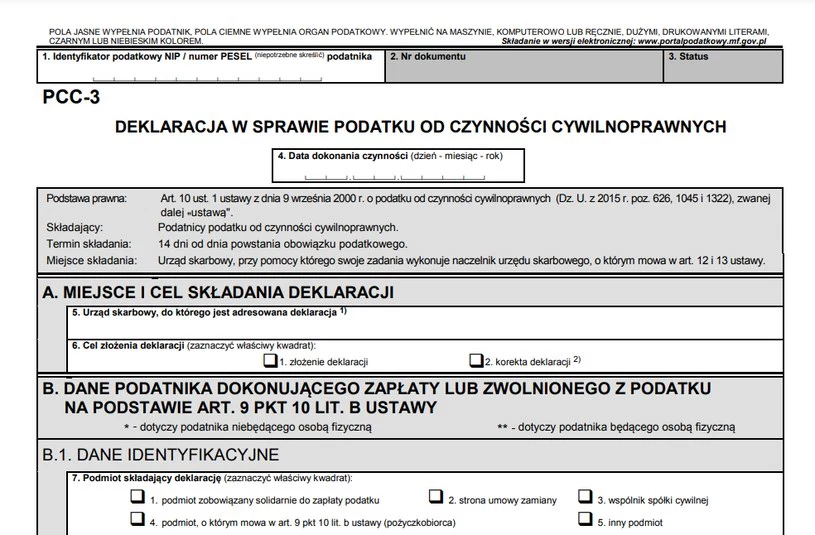 Deklaracja PCC-3 - kto musi ją złożyć i ile jest na to czasu?