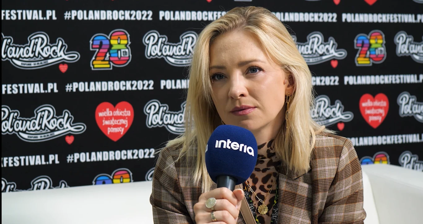 Barbara Kurdej-Szatan podczas rozmowy z naszym portalem na Pol'and'Rock Festival 2022 Barbara Kurdej-Szatan podczas rozmowy z naszym portalem na Pol'and'Rock Festival 2022