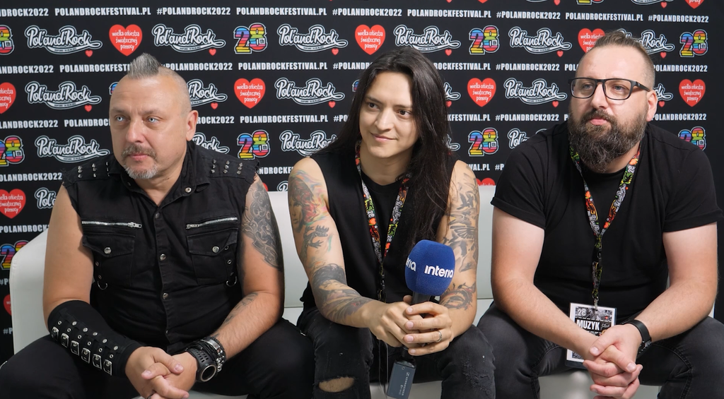 3/5 składu House of Death na Pol'and'Rock Festival 2022 - od lewej: Skaya, Juan Carlos Cano i Adam Bielczuk