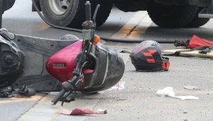 Wypadek motoroweru, zdjęcie ilustracyjne