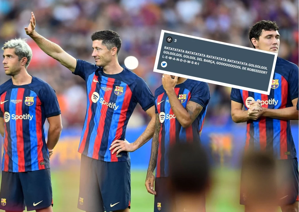 Robert Lewandowski z pierwszym golem na Camp Nou Robert Lewandowski z pierwszym golem na Camp Nou