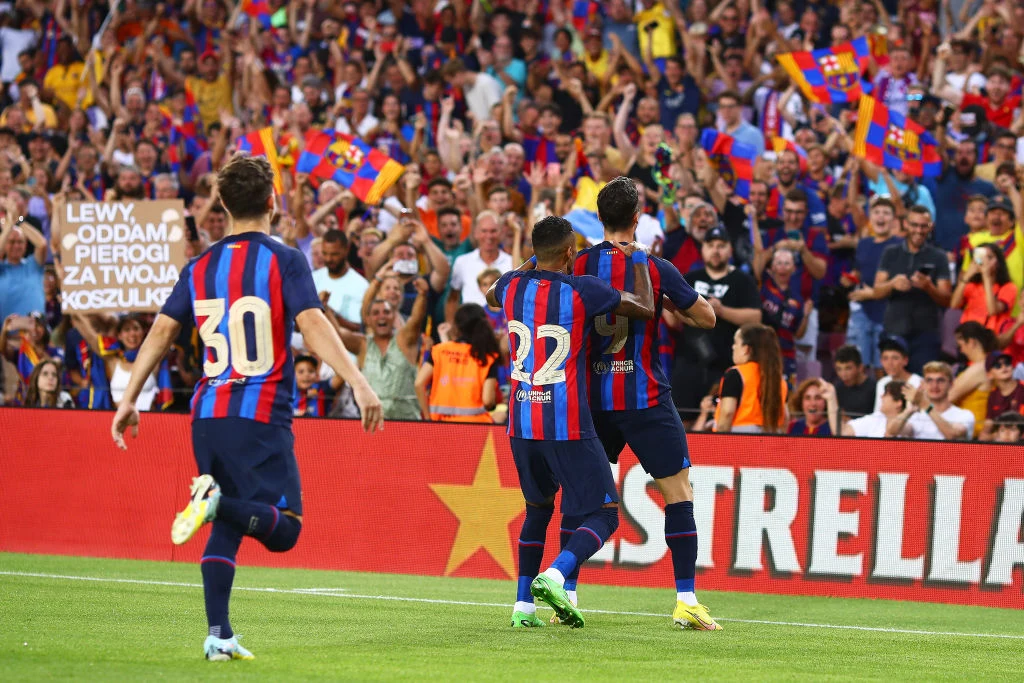 Transparent na meczu FC Barcelona