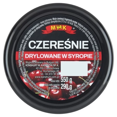 MK Czereśnie drylowane w syropie 550 g - 1