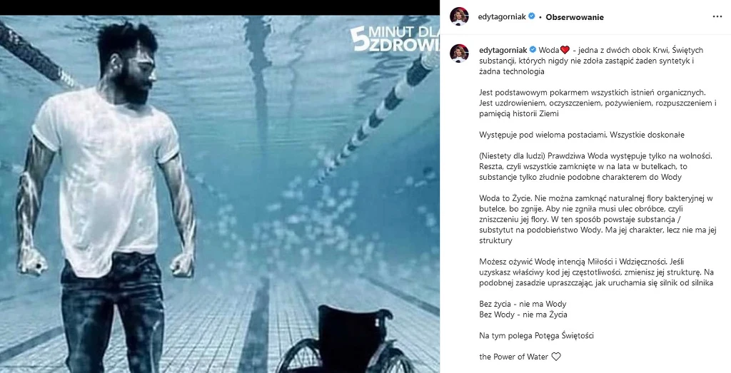 Edyta Górniak i jej teoria na temat wody butelkowanej Edyta Górniak i jej teoria na temat wody butelkowanej