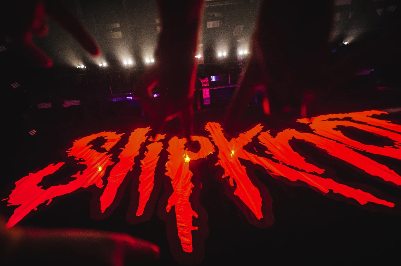 Slipknot podczas koncertu w Ergo Arenie