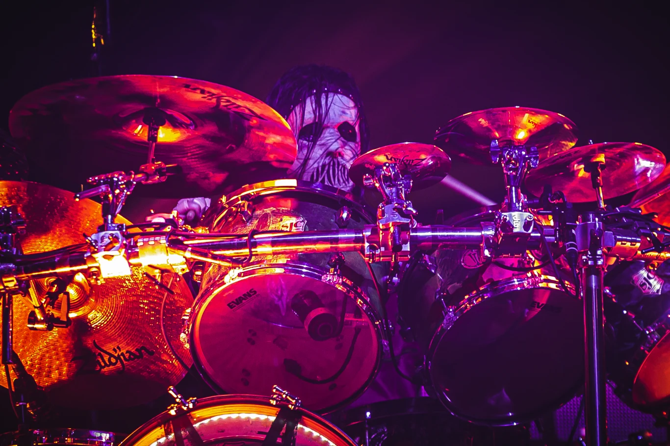 Slipknot podczas koncertu w Ergo Arenie