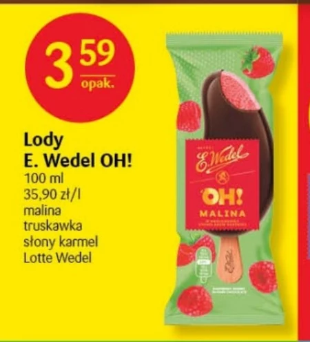 E. Wedel Oh! Sorbet malina w wedlowskiej czekoladzie gorzkiej 100 ml