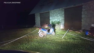 Kierujący skuterem zakończył ucieczkę zaplątując się w elektrycznego pastucha