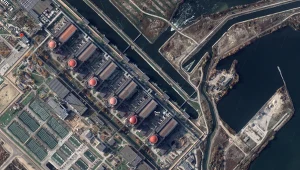 Zaporoska elektrownia atomowa jest największą tego typu w Europie; źródło: Google Earth 