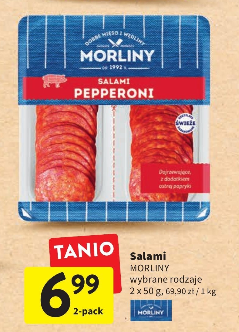 Archiwum Morliny Salami pepperoni 100 g (2 x 50 g) Intermarche Super 04. 08. 2022 10. 08