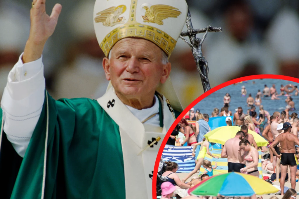 Ręcznik plażowy z podobizna mężczyzny, podobnego do papieża wywołał kontrowersje