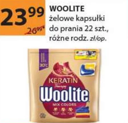 Woolite Keratin Therapy Kapsułki do prania do kolorów 440 g (22 prania)