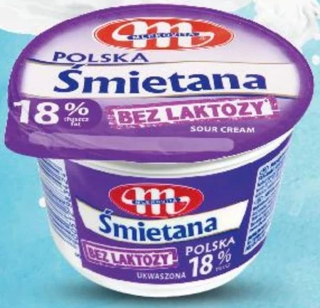 Mlekovita Śmietana Polska bez laktozy 18% 200 g