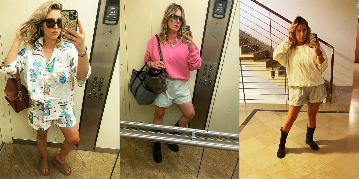 Karolina Szostak w szerokich szortach